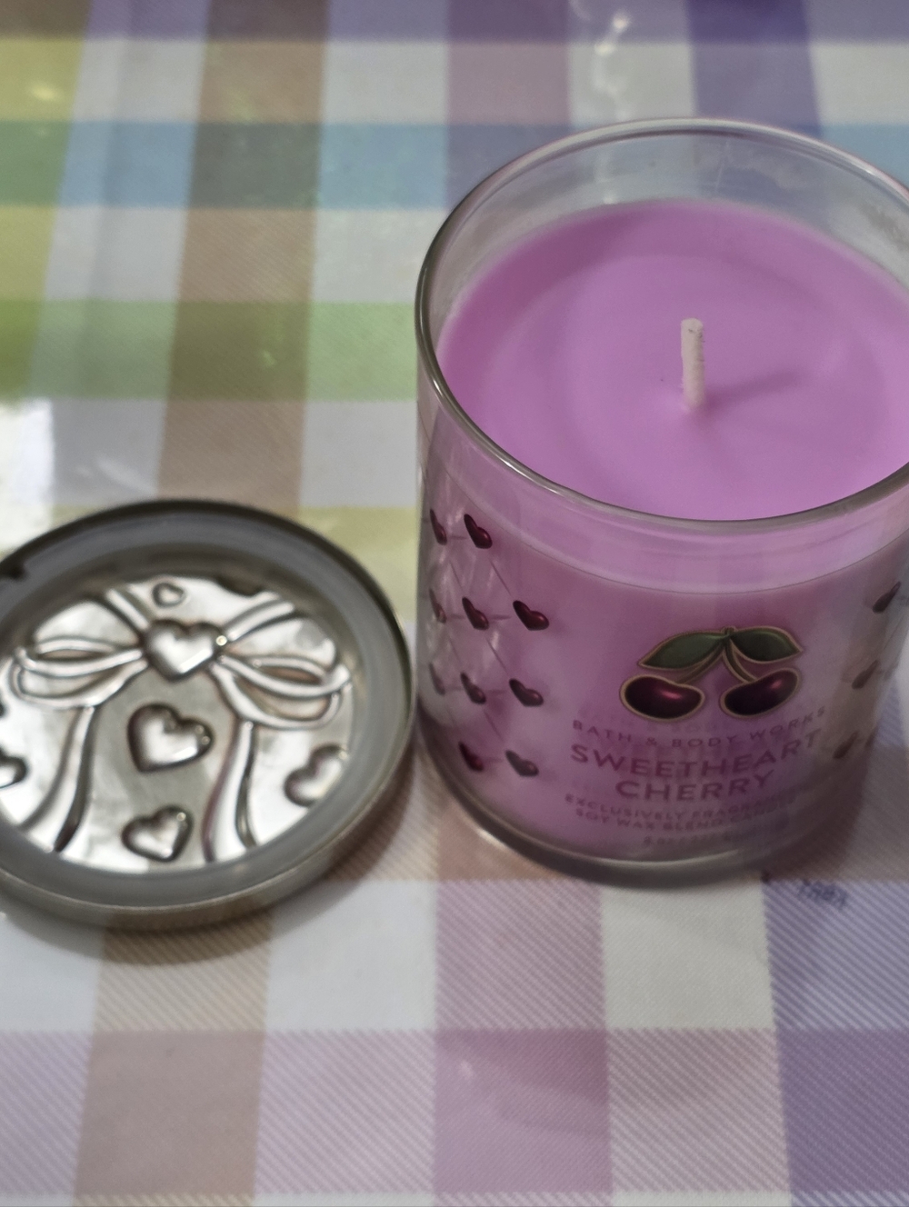 Bath & Body Works Sweetheart Cherry Soy Wax Candle 8oz NEW RARE - Picture 4 of 6